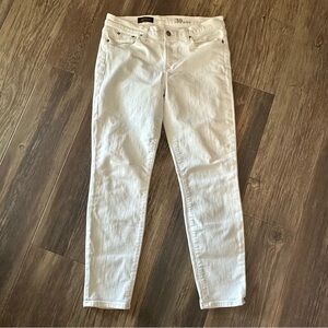 J Crew toothpick women's 30 white ankle denim Jean pants